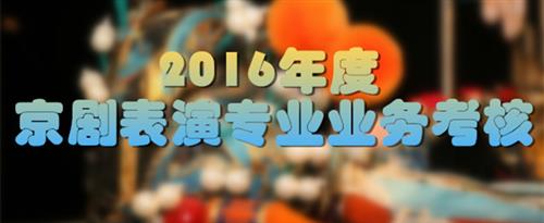 狂操嫩逼国家京剧院2016年度京剧表演专业业务考...